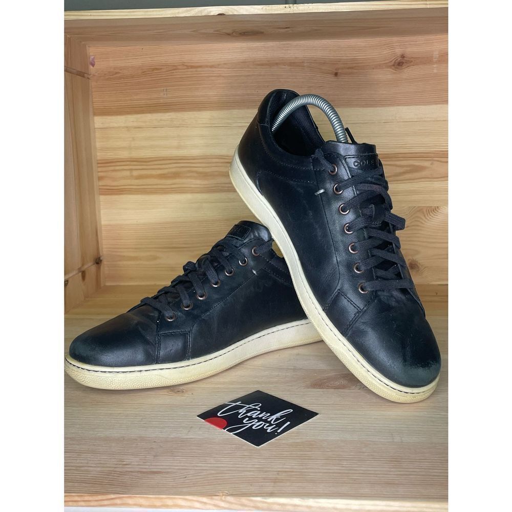 Cole Haan Black Leather Lace Up Casual Shoes Mens Size 9.5